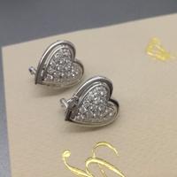 Orecchini oro bianco brillanti forma cuore Recarlo