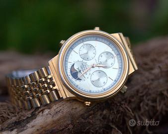 Orologio Seiko cronografo fasi lunari 7A48 oro