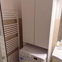 Mobili bagno/lavanderia bianchi (2 pezzi)