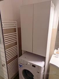 Mobili bagno/lavanderia bianchi (2 pezzi)