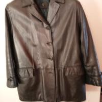 giacca pelle nera donna