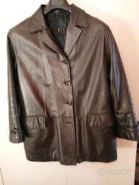 giacca pelle nera donna