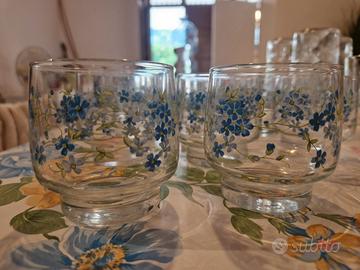 Arcopal France 11 Bicchieri Myosotis vintage