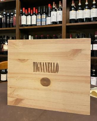 TIGNANELLO 2022 6 Bottiglie Cassa legno Vino Rosso