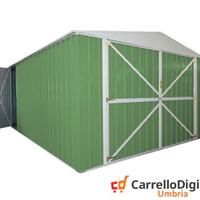 Box acciaio garage lamiera 360x600 verde chiaro