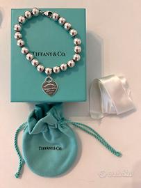 Bracciale Tiffany e Co Heart Tag in argento, 8 mm