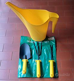 Set Giardinaggio - Annaffiatoio + 3 Attrezzi