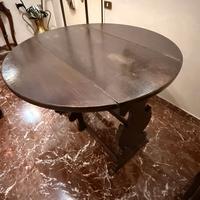 Tavolo antico in legno pieghevole