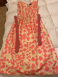 Vestito  fantasia beige e rosa