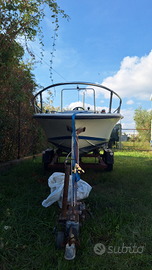 Barca open + carrello non omologato