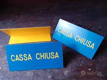 3 TARGHETTE CASSA CHIUSA ALLUMINIO 