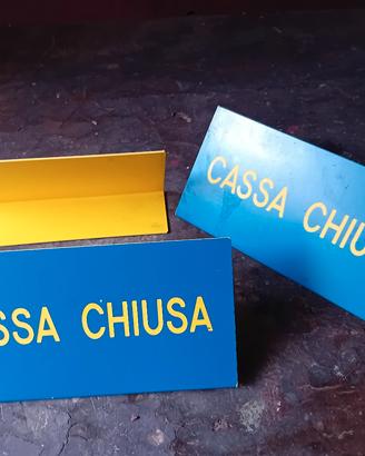 3 TARGHETTE CASSA CHIUSA ALLUMINIO 