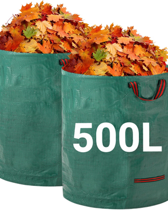 Velway 500 L x 2 Sacchi per Rifiuti da Giardino