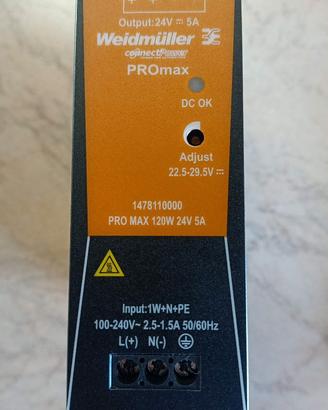 Alimentatore Weidmuller Pro Max 24Vdc-5A