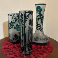 Vasi vetro multistrato di Val Saint Lambert 1970