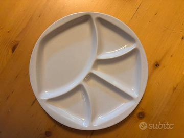 Piatti a 5 scomparti bianchi