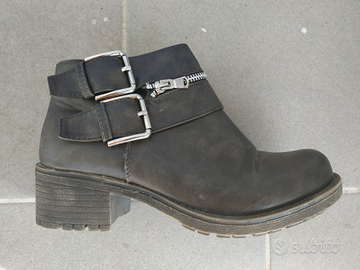 Stivaletto testa di moro, con tacco 4 cm