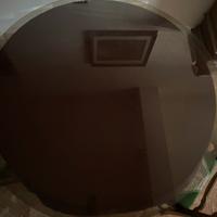 Piano tavolo in cristallo fumé