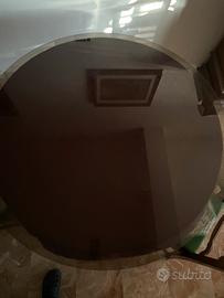 Piano tavolo in cristallo fumé