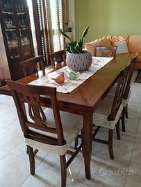 Tavolo legno arte povera, allungabile