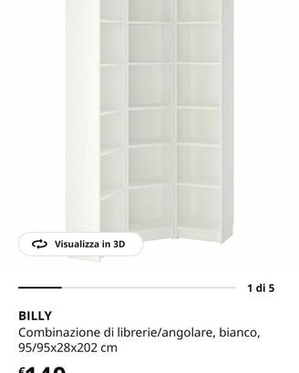 Libreria angolare Ikea bianca