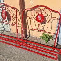 Letto artigianale in ferro battuto