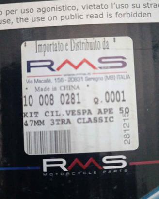 Gruppo termico racing RMS per vespa