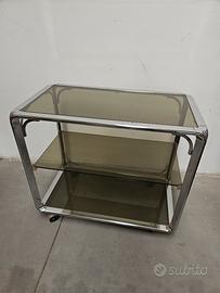 Carrello anni 70 con ripiani in vetro