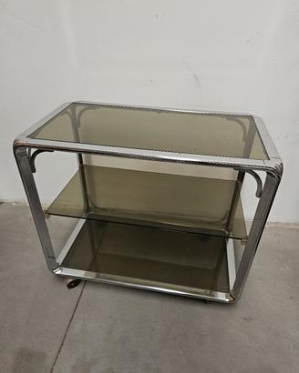Carrello anni 70 con ripiani in vetro