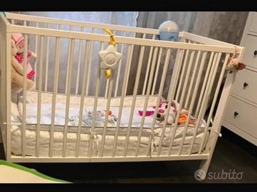 Lettino-culla Ikea, materasso e accessori