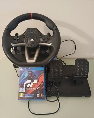 Volante con pedali e gioco incluso per PS4