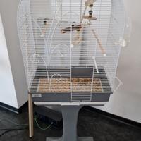 gabbia per canarini e pappagalli