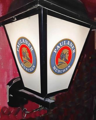 LAMPADA-LANTERNA DA PARETE PUBBLICITARIA PAULANER