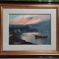 Quadro Vincenzo Laricchia - Paesaggio con mare