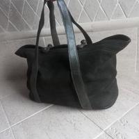 borsa vintage pelle verde scuro