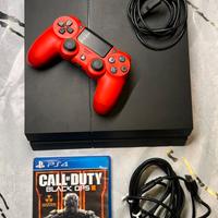 Ps4 500GB + joystick rosso + gioco incluso perfett