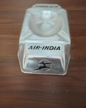Posacenere AIR-INDIA in Alluminio - Anni '50/'60