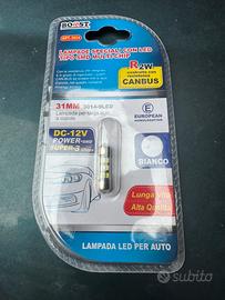 Lampadina Luce Led a Siluro 31mm Bianco 9 Led SMD