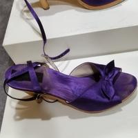 Scarpe viola stile anni 60'