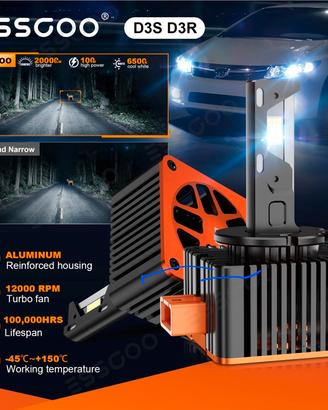 Lampade LED D3S per fari xenon bixenon 