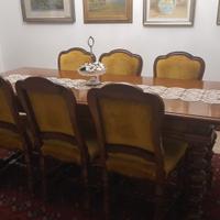 tavolo completo di 6 sedie