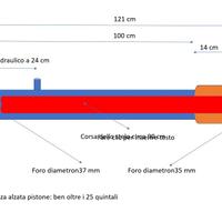 pistone idraulico monocorsa