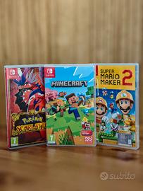 Pokémon Scarlatto, Minecraft, Super Mario Maker 2