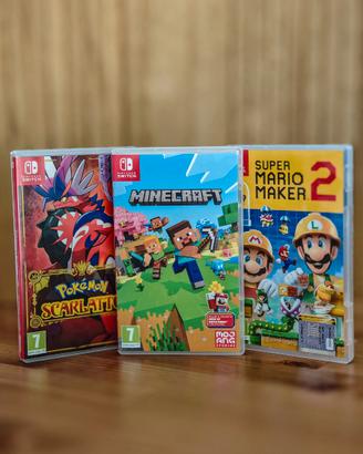 Pokémon Scarlatto, Minecraft, Super Mario Maker 2