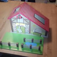 Fattoria giocattolo in legno 