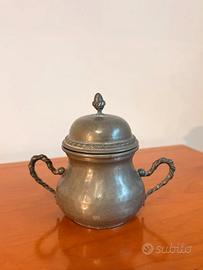 Antica Zuccheriera in Peltro Pastore in peltro 95%