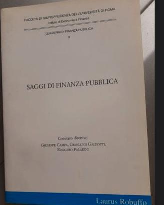 libro_"Saggi di finanza pubblica"