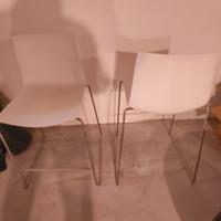 2 sgabelli di design laccati bianco ultimi  giorni