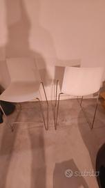 2 sgabelli di design laccati bianco ultimi  giorni