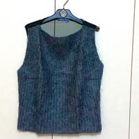 Top donna lana e tulle